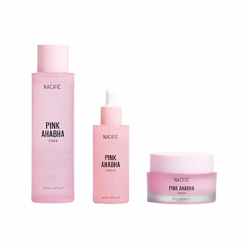Набор средств с АНА и ВНА кислотами Pink AHA BHA Set