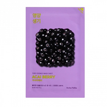 Витаминизирующая маска с ягодами асаи Pure Essence Mask Sheet Acai Berry