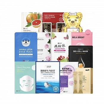 Набор масок на выбор, 12 шт. Set Of Face Masks, 12 pcs